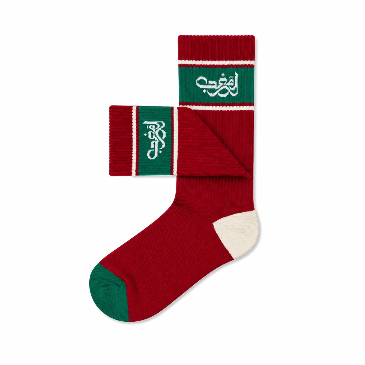 Al Maghrib Red Crew Cotton Socks